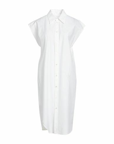 Mm6 Maison Margiela Woman Midi dress White Cotton Cover