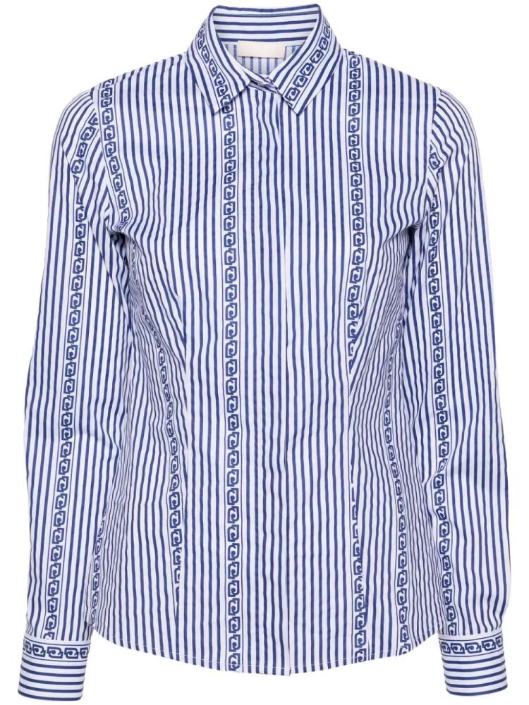 LIU JO striped cotton shirt - Blue Cover