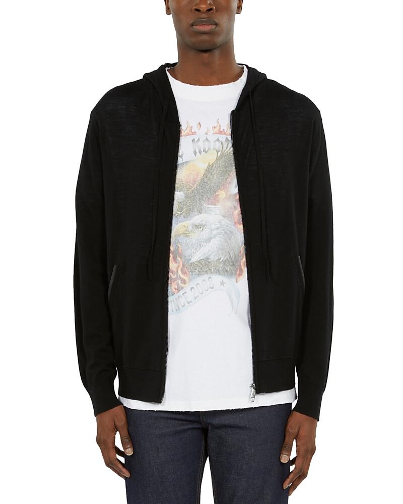 The Kooples Hooded Regular Fit Wool Cardigan Cover