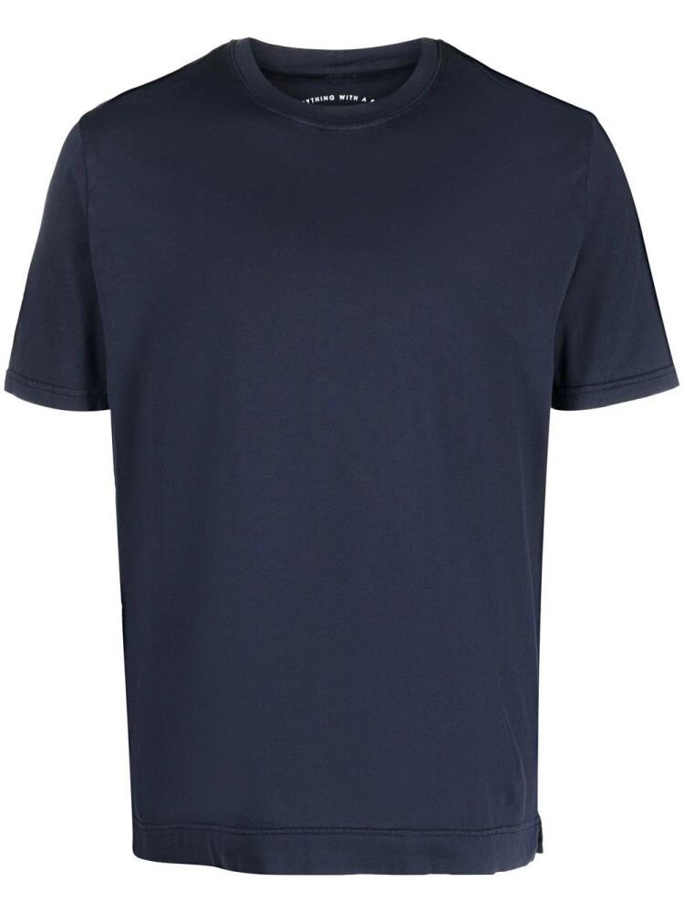 Fedeli crew-neck cotton T-shirt - Blue Cover