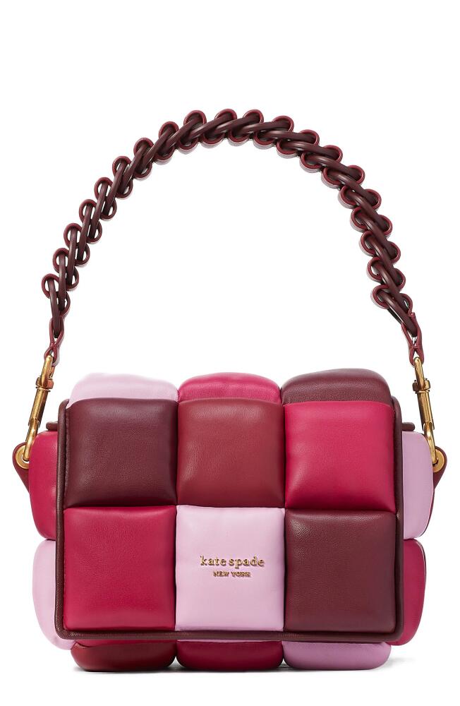 Kate Spade New York boxxy smooth leather large crossbody bag in Renaissance Rose Multi Cover