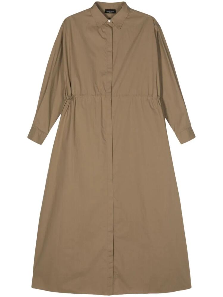 Roberto Collina classic-collar maxi shirt dress - Brown Cover