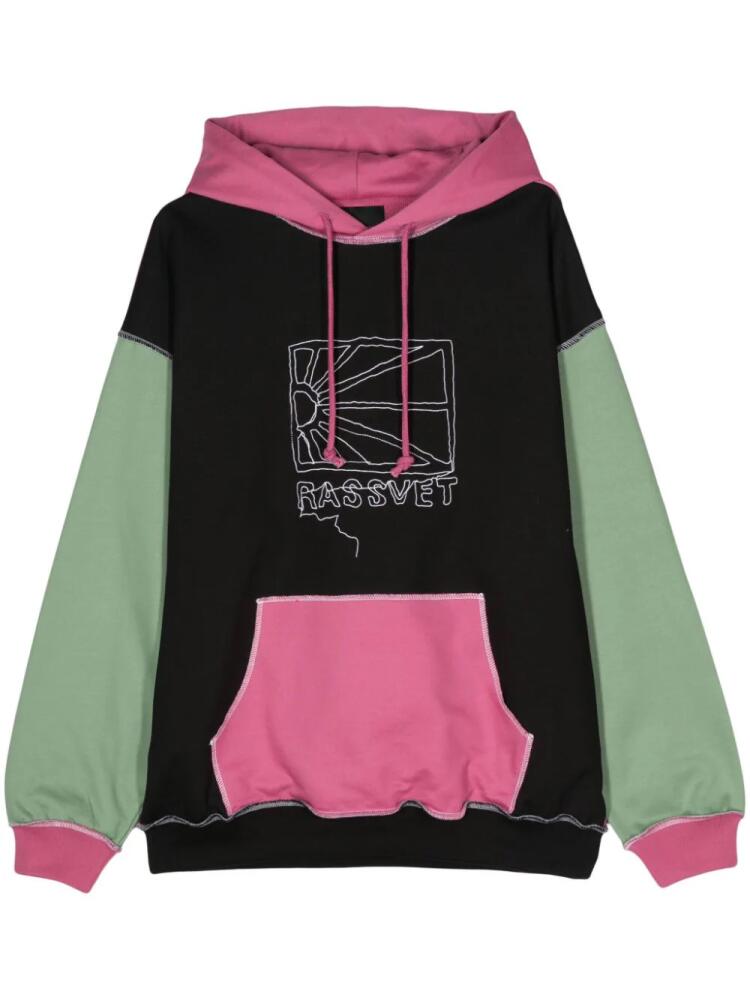 RASSVET logo-embroidered cotton hoodie - Black Cover