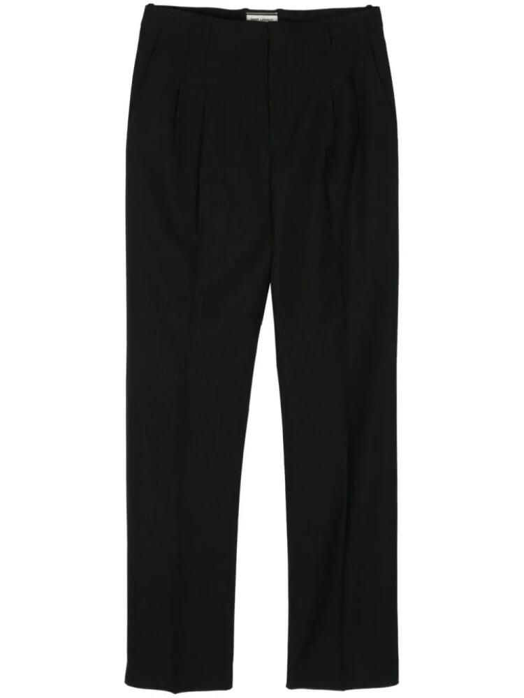 Saint Laurent metallic striped straight trousers - Black Cover