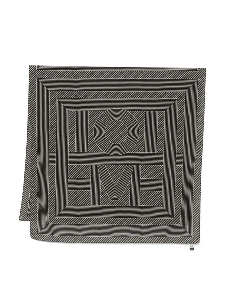 TOTEME striped monogram sarong - Black Cover