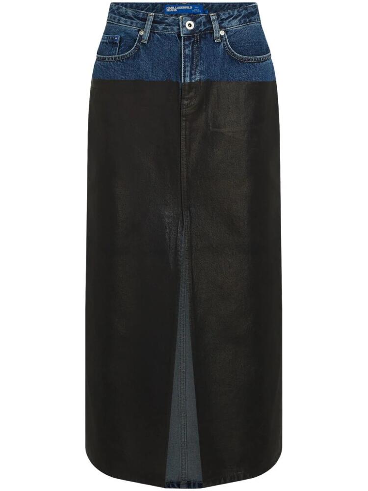 Karl Lagerfeld Jeans Blocked denim skirt - Blue Cover