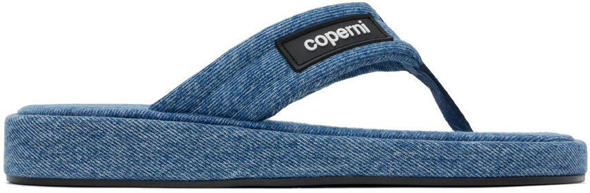 Coperni Blue Denim Branded Flip Flops Cover