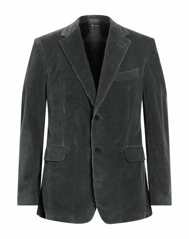 Dunhill Man Blazer Dark green Cotton, Elastane Cover