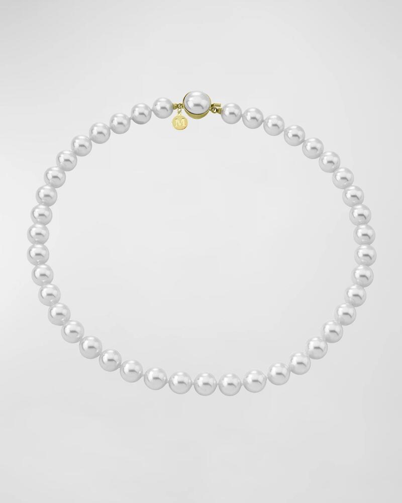 Majorica Lyra Pearl-Strand Necklace with Round Clasp Cover