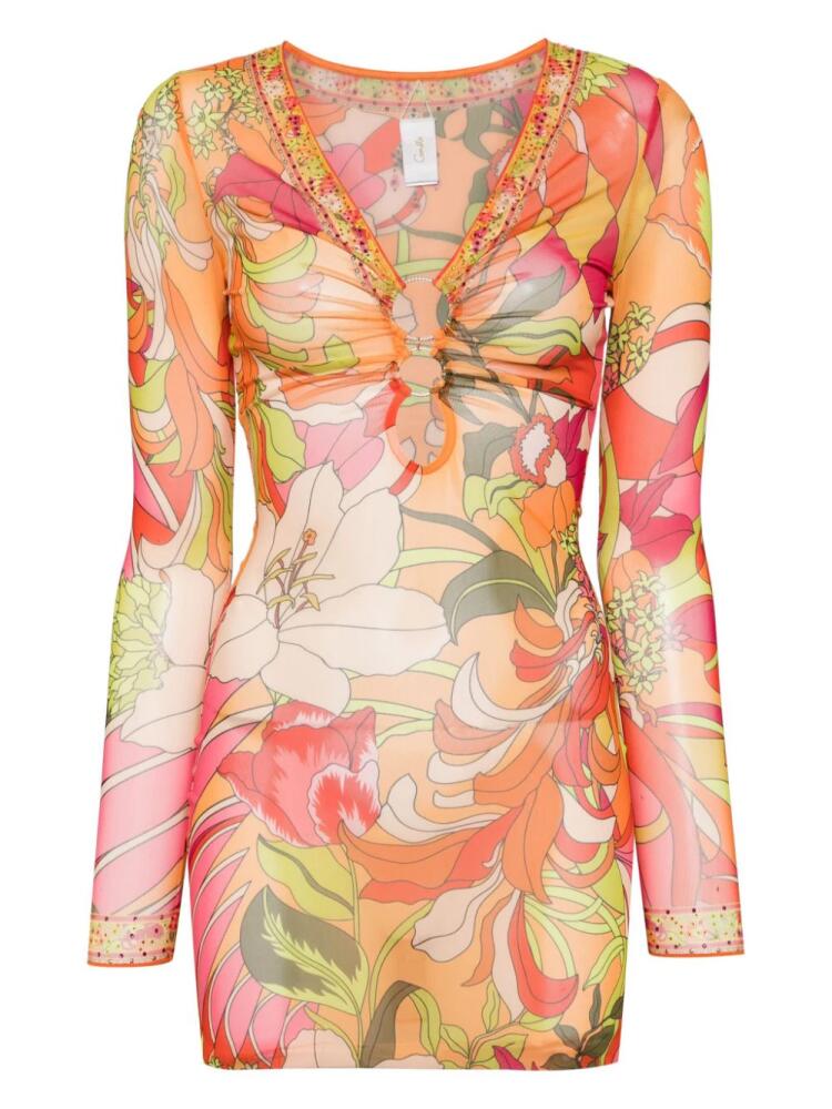 Camilla The Flower Child Society cover-up dress - Orange Cover