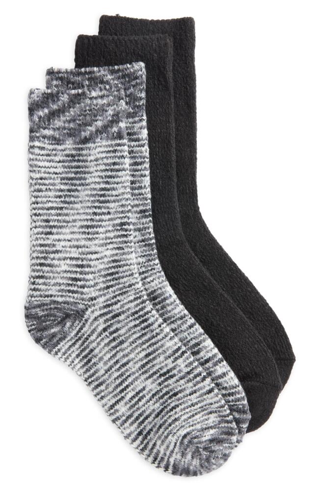 Hue 2-Pack Space Dye Boot Socks in Charcoal Stripe Pack Cover