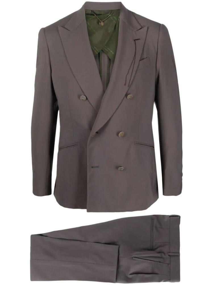 Maurizio Miri double-breasted stretch-wool suit - Brown Cover