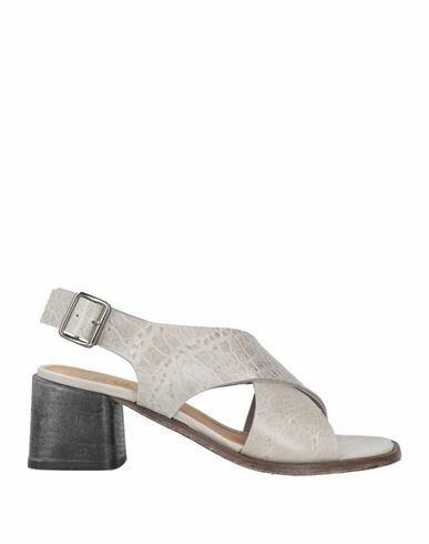 Moma Woman Sandals Grey Leather Cover