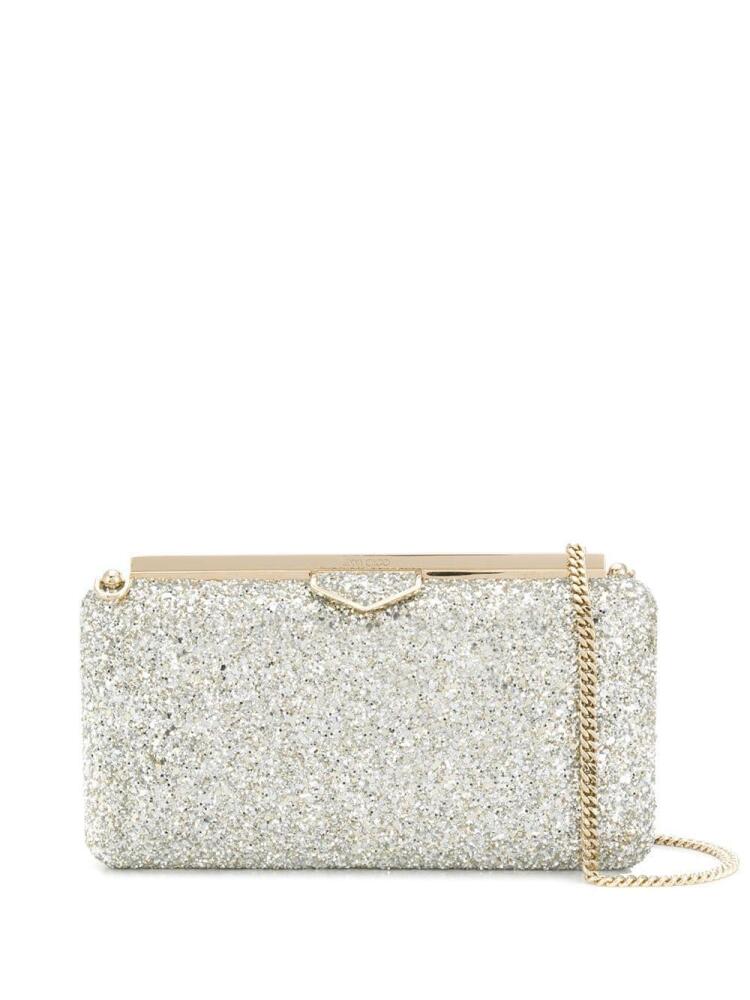 Jimmy Choo Ellipse sequin-embellished clutch - Gold Cover