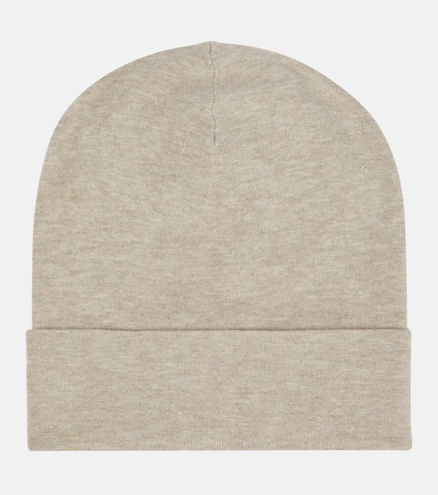 Brunello Cucinelli Lurex cashmere and silk beanie Cover