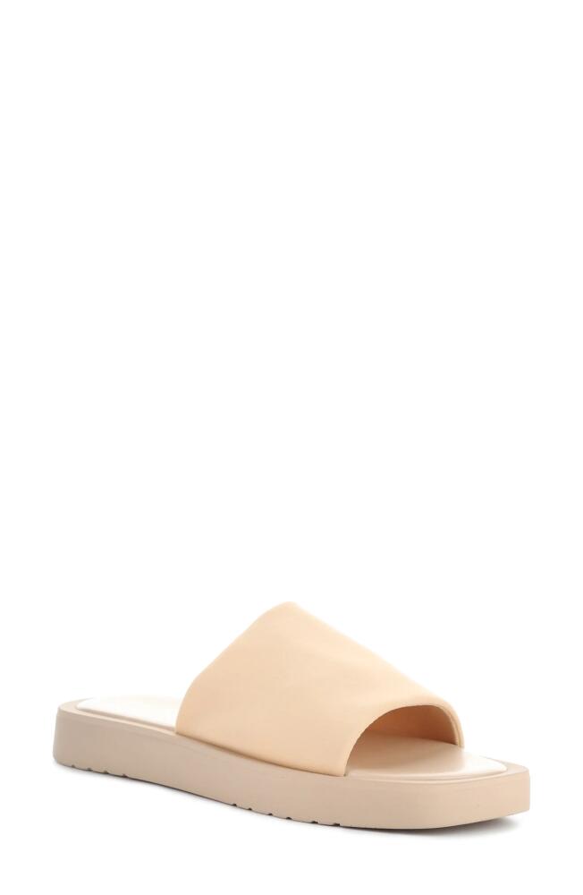 Bos. & Co. Ginny Platform Slide Sandal in Beige Lycra Cover