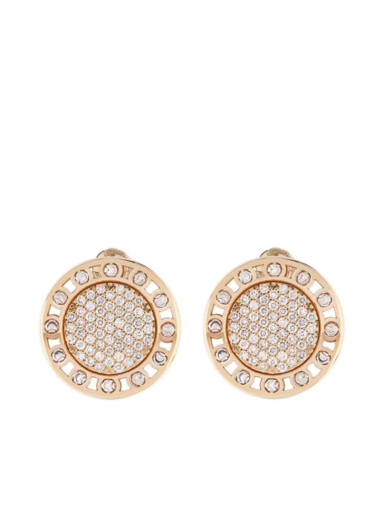 Officina Bernardi 18kt yellow and white gold large SenzaTempo diamond earrings Cover