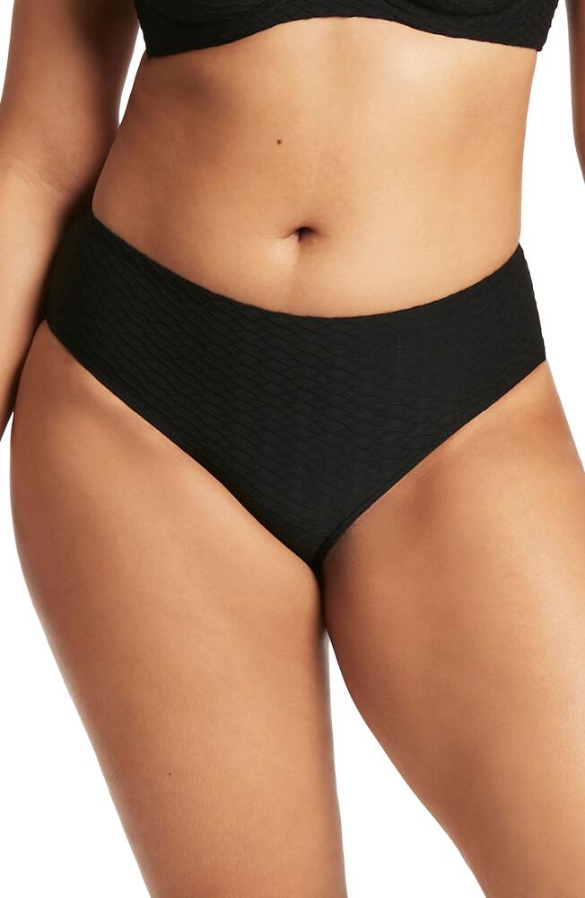 Sea Level Mid Rise Bikini Bottoms in Black Cover