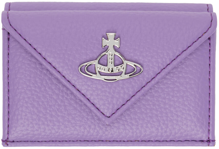 Vivienne Westwood Purple Re-Vegan Envelope Billfold Wallet Cover