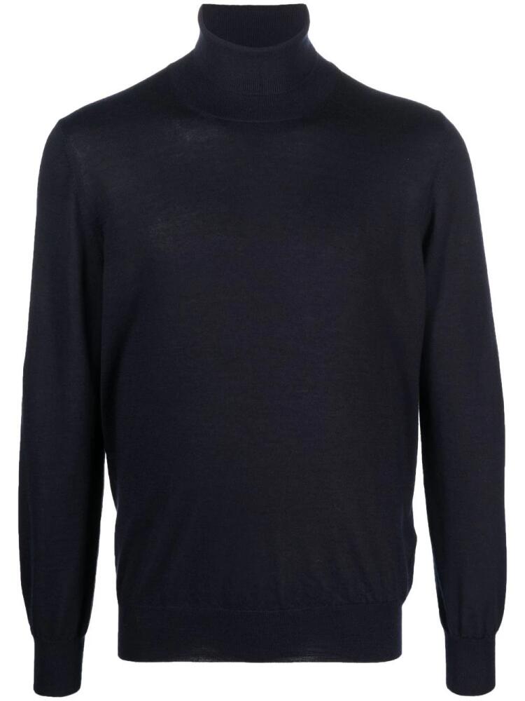 Fileria fine-knit rollneck jumper - Blue Cover