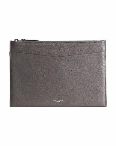 Dunhill Man Pouch Grey Soft Leather Cover