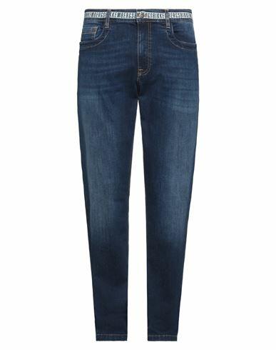 Bikkembergs Man Jeans Blue Cotton, Elastomultiester, Elastane Cover