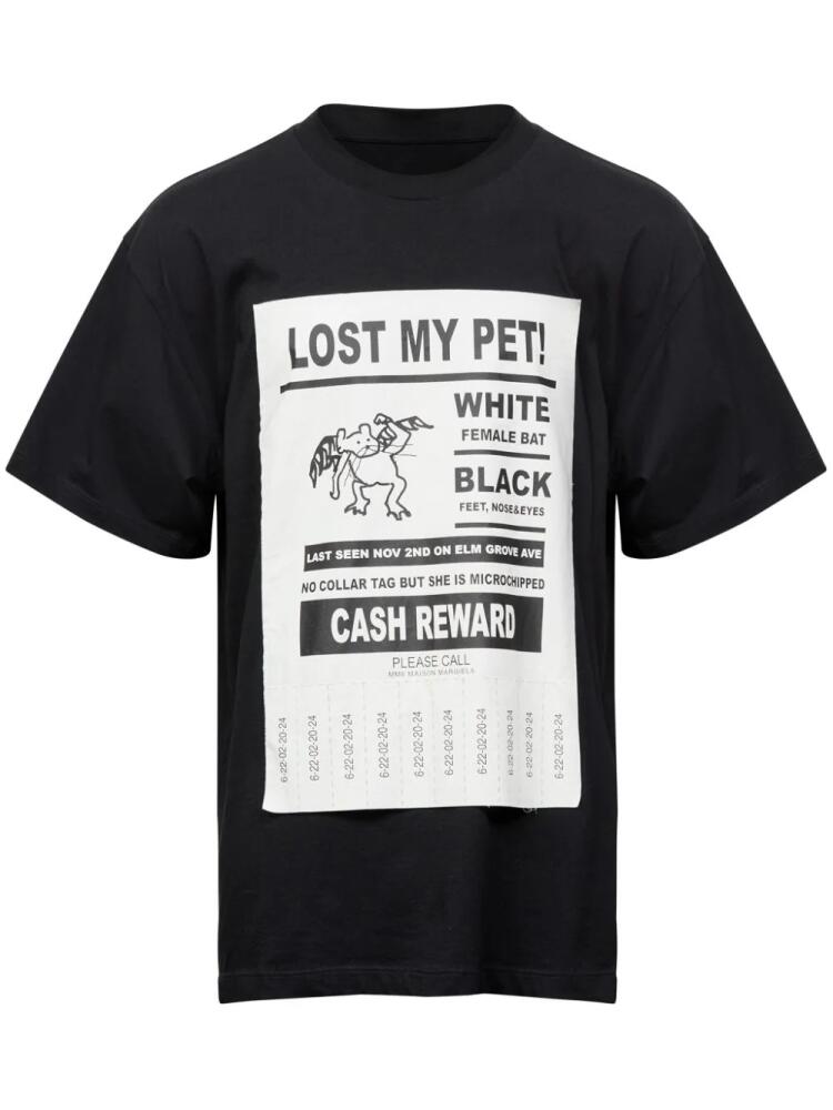 MM6 Maison Margiela Lost My Pet cotton T-shirt - Black Cover