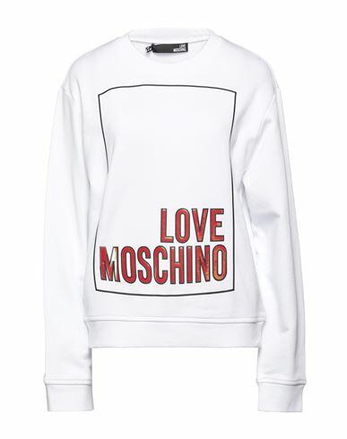 Love Moschino Woman Sweatshirt White Cotton, Elastane Cover