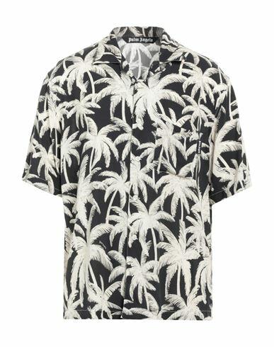 Palm Angels Man Shirt Black Viscose Cover