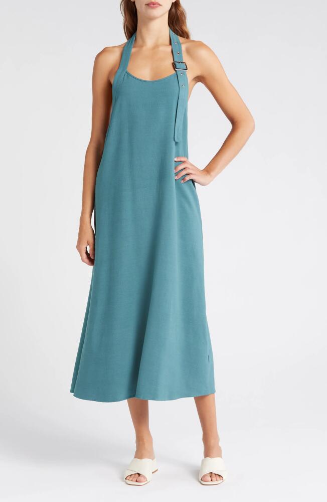 Nordstrom Cover-Up Halter Midi Dress in Teal Hydro Cover