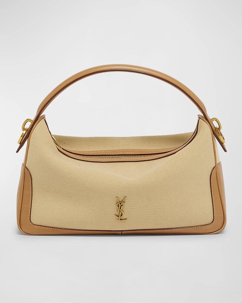 Saint Laurent YSL Camera Top-Handle Bag in Canvas and Leather Cover