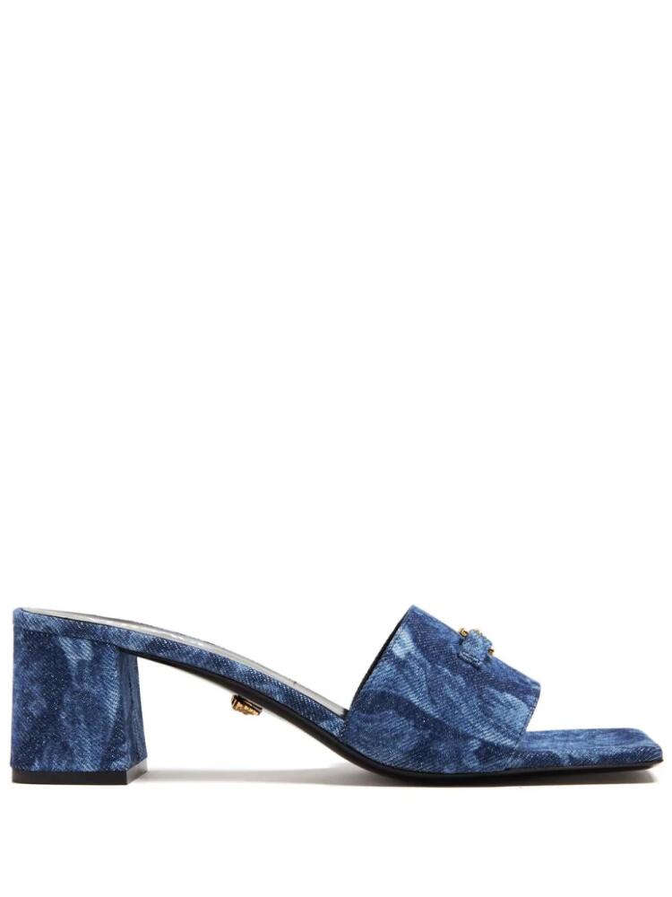 Versace Medusa '95 55mm denim mules - Blue Cover