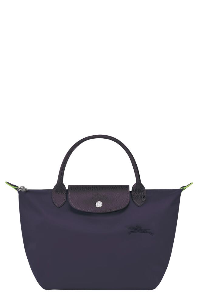 Longchamp Le Pliage Green Recycled Canvas Top Handle Bag in Bilberry Cover