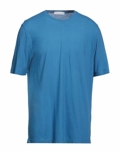 Filippo De Laurentiis Man T-shirt Slate blue Cotton Cover