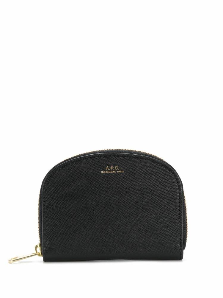 A.P.C. Half-moon logo wallet - Black Cover