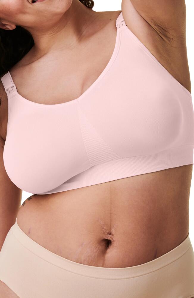 Bravado Designs Body Silk Seamless Recycled Nylon Blend Wireless Maternity/Nursing Bra in Chalk Pink Cover