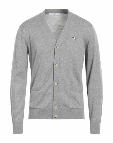 Maison Kitsuné Man Cardigan Grey Wool Cover