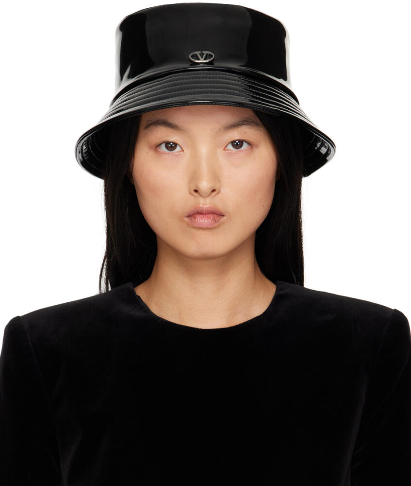 Valentino Garavani Black Coated Bucket Hat Cover