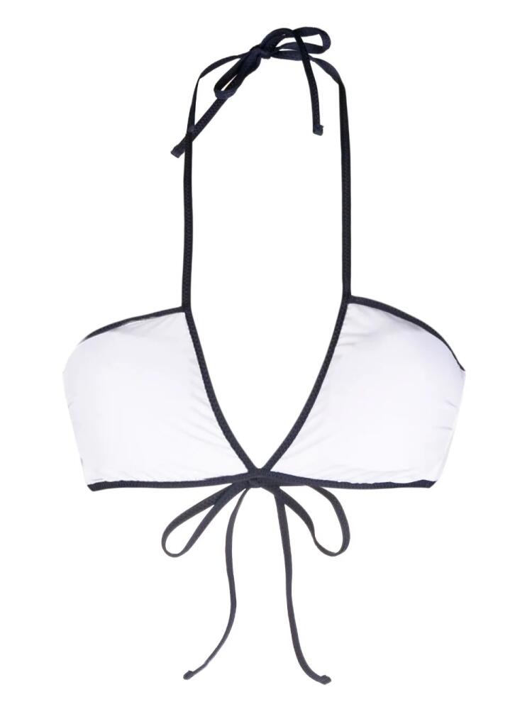 Polo Ralph Lauren contrast-trim bikini top - White Cover