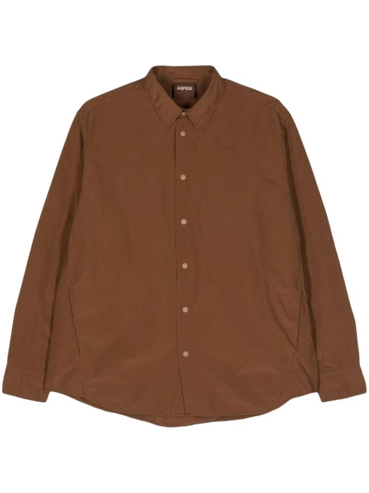 ASPESI press-stud shirt - Brown Cover