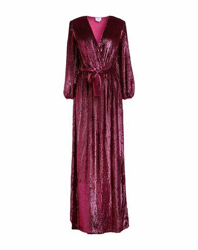 Elisabetta Franchi Woman Maxi dress Fuchsia Polyester, Plastic Cover