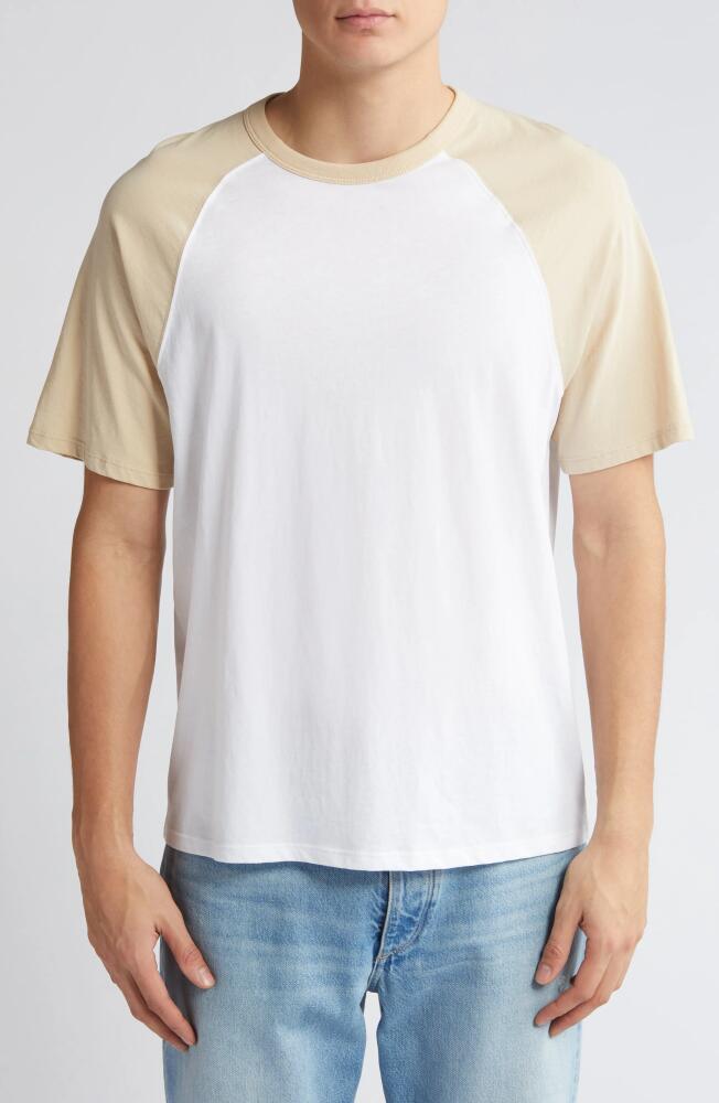 ATM Anthony Thomas Melillo Raglan Short Sleeve T-Shirt in White /Shiitake Cover