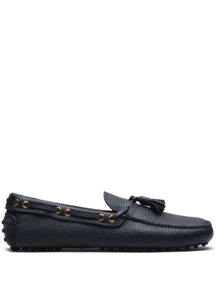 Car Shoe tassel-detail leather boat shoes - Blue Cover