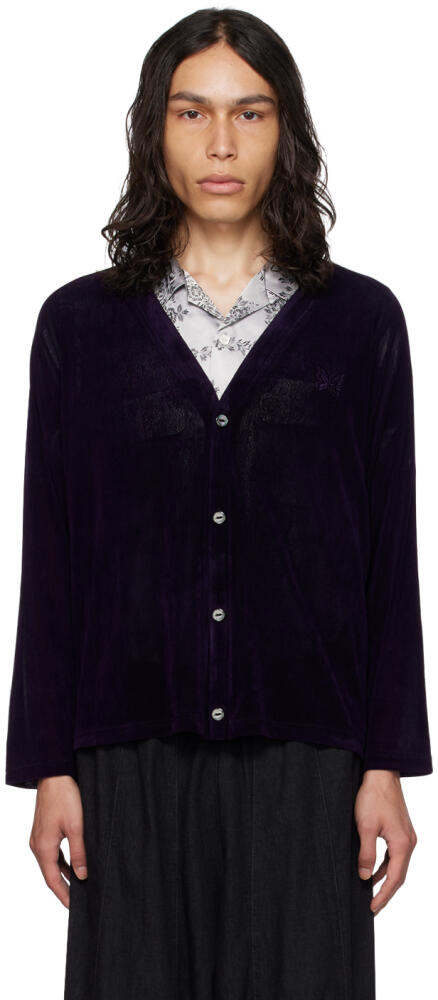 NEEDLES Purple Embroidered Cardigan Cover