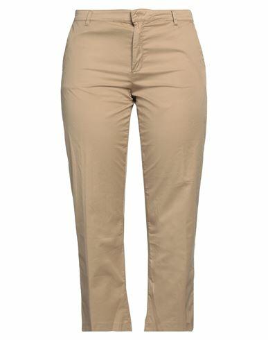 Haikure Woman Pants Sand Cotton, Elastane Cover