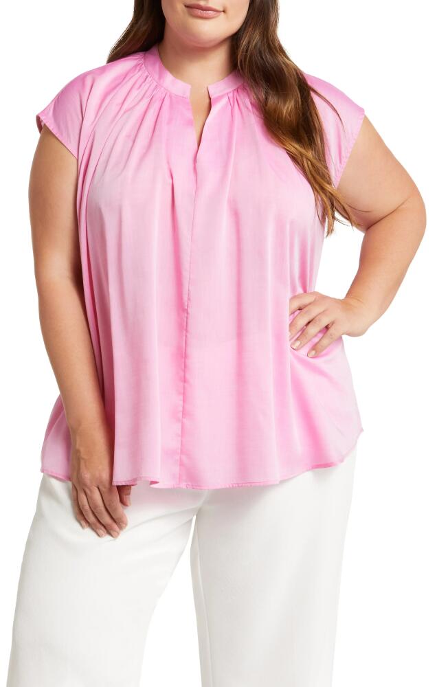 HARSHMAN Finch Cotton Popover Top in Bright Pink Cover