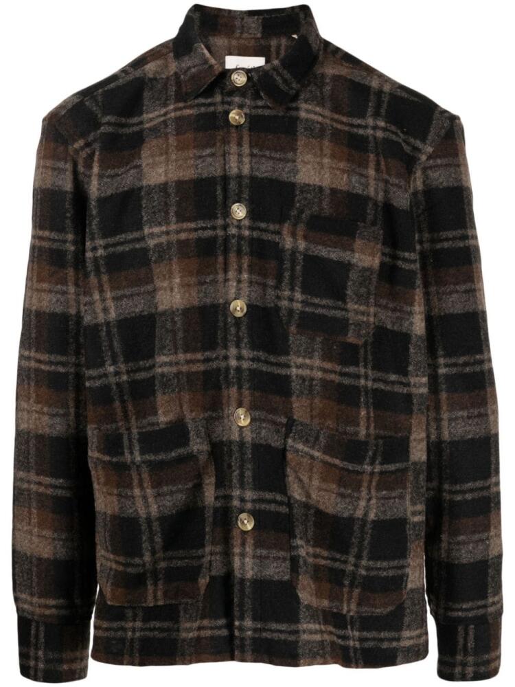 Foret brushed checked shirt - Brown Cover