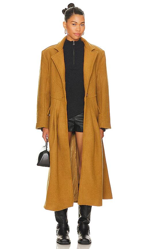 Free People Victoria Coat in Tan Cover