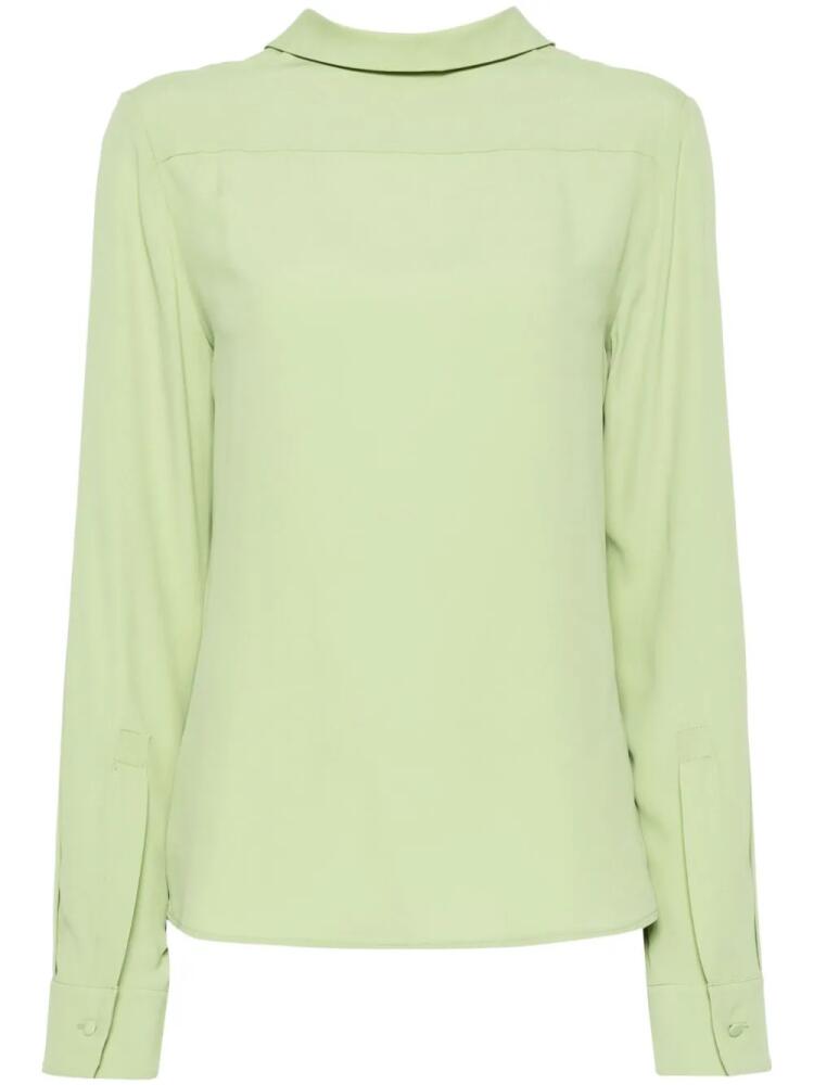 Nº21 crepe ruffled blouse - Green Cover