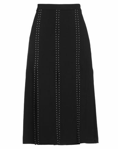 Ermanno Firenze Woman Midi skirt Black Viscose, Polyamide, Elastane Cover